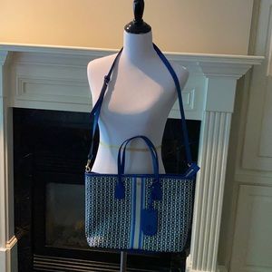 Tory Burch Small Gemini Link Coated Canvas Tote